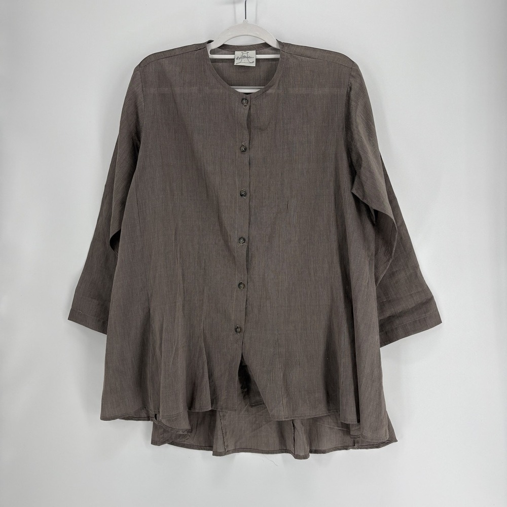 Spirithouse Lagenlook Top Women Medium Large Silk Blend Boxy Minimalist Capsule